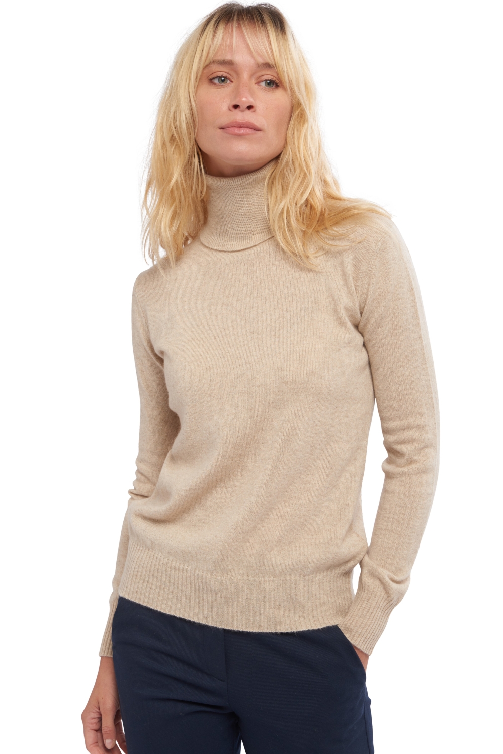 Cachemire Naturel pull femme col roule natural iki natural winter dawn xl